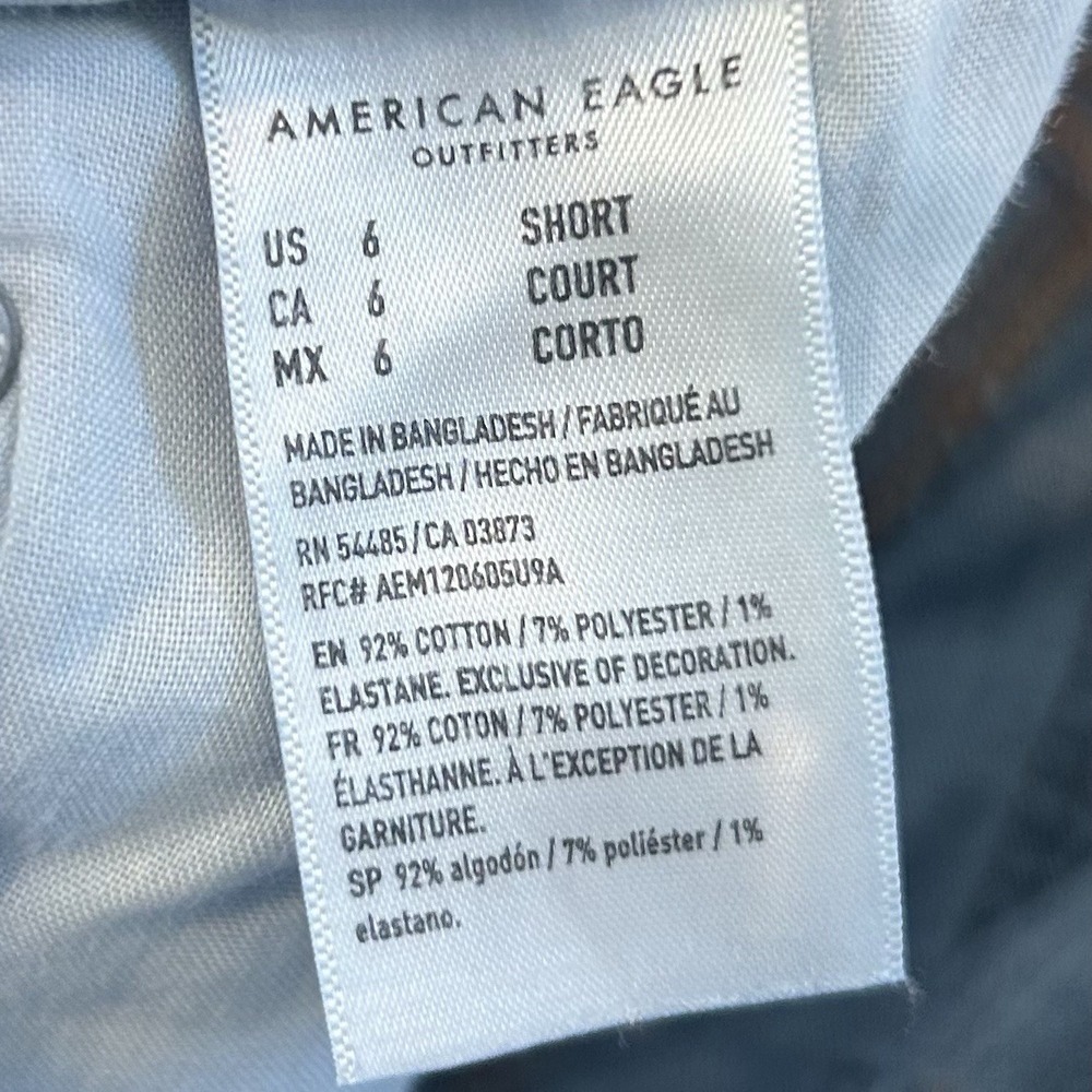 American Eagle Jeans Sz 6S Blue High Rise Artist Flare Stretch Denim 28x28.5 - Picture 7 of 16